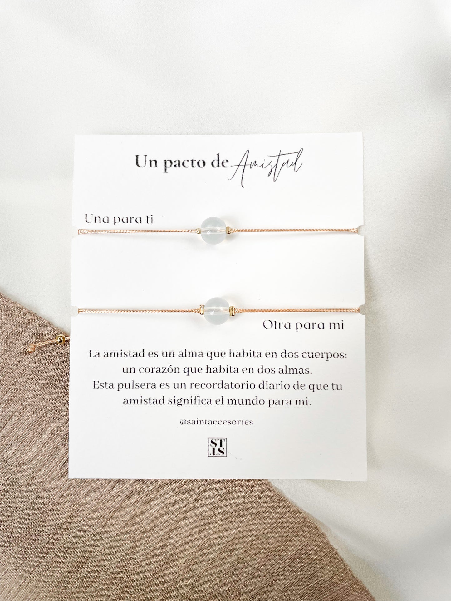 Pulseras de amistad con piedra luna